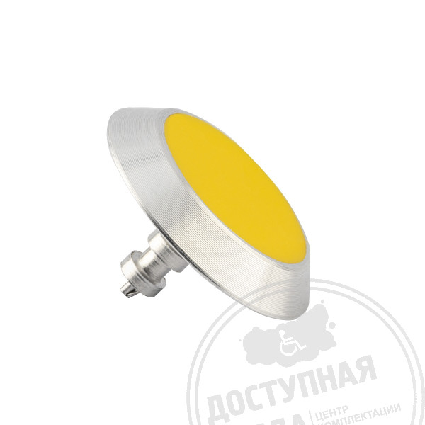 Индикатор тактильный, комб, гладк, со штифтом, AL/PL, D35х35, жАналоги: Bonumtech; Формула защиты; Доступный город; Доступная страна