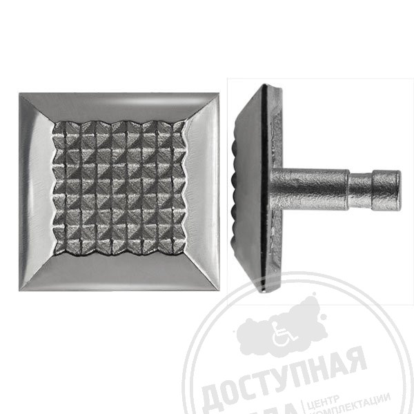 Индикатор тактильный, квадрат, со штифтом, AISI304, D25х25Аналоги: Safetystep; Almir; Савельевский МК