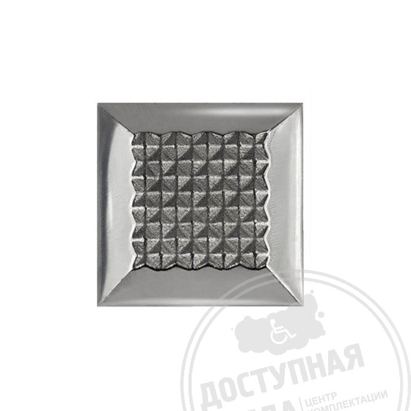 Индикатор тактильный, квадрат, без штифта, AISI304, D25х25Аналоги: Safetystep; Almir; Савельевский МК