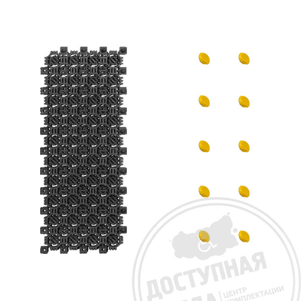 Модуль черный с индикаторами, 120х300мм
