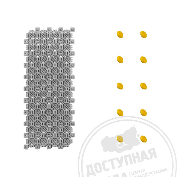 Модуль серый с индикаторами, 120х300мм