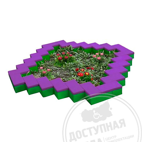 Цветник из конструкторских блоков