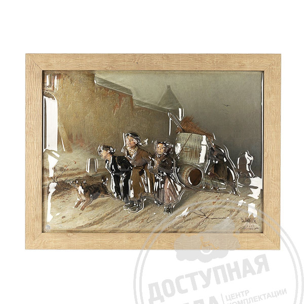 Картина 3D «Тройка», тактильная