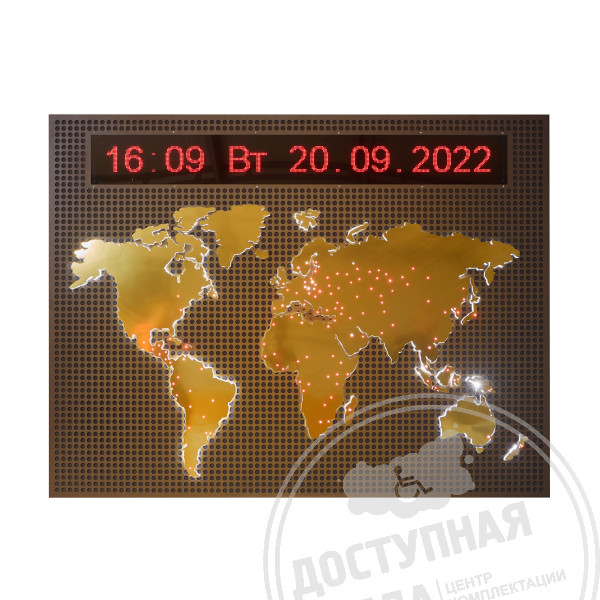 Карта мира, тактильная, композит, инд