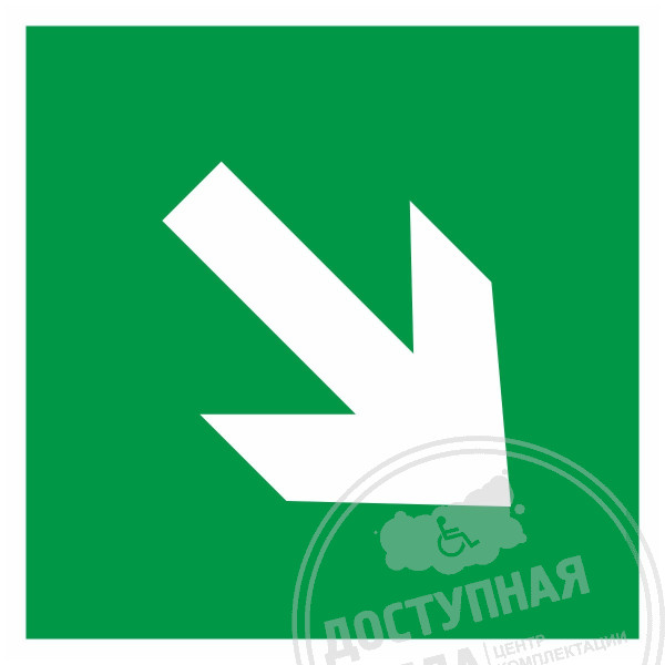 E 02-02 Направляющая стрелка под углом 45°, фотолюм