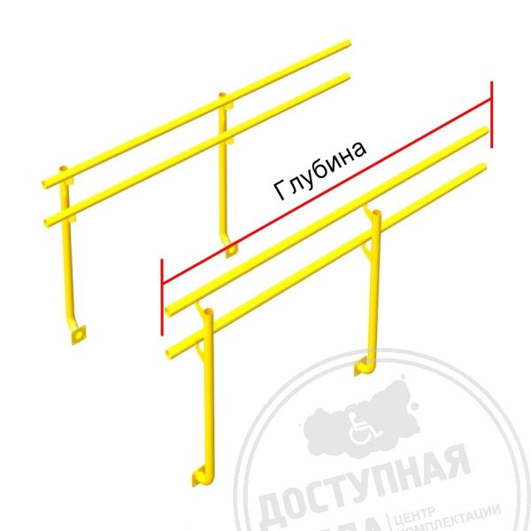 Поручни из стали ST3 для наклонной секции, инд