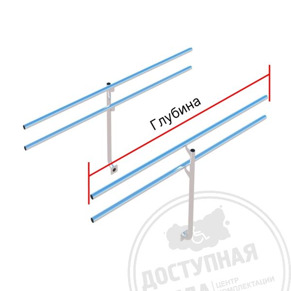 Поручни из нержавеющей стали для переходной секции (2С), инд