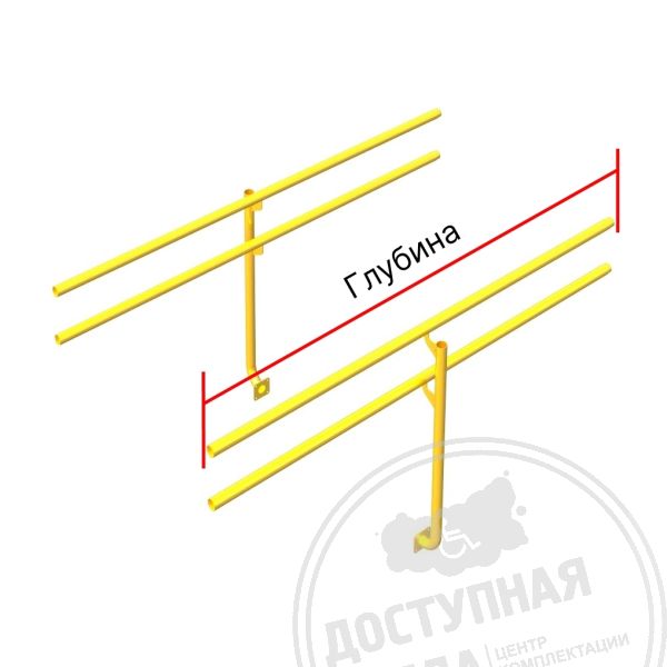 Поручни из стали ST3 для переходной секции (2С), инд