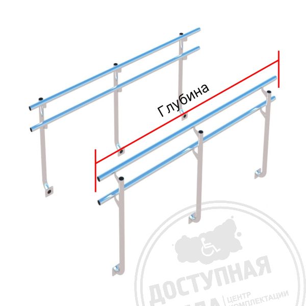 Поручни из нержавеющей стали для горизонтальной секции (6С), инд