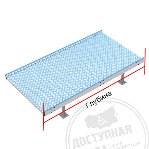 Площадка горизонтальная с алюминиевым настилом, инд