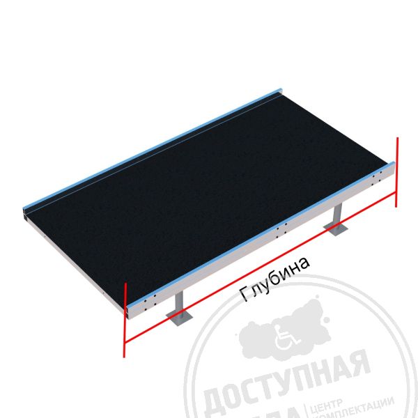 Площадка переходная с резиновым настилом, инд