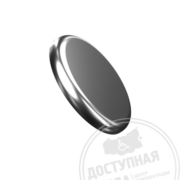 Индикатор тактильный, гладк, без штифта, AISI304, D35х35Аналоги: Тифлотехника, Доступный город, МК Савельевский, Круст