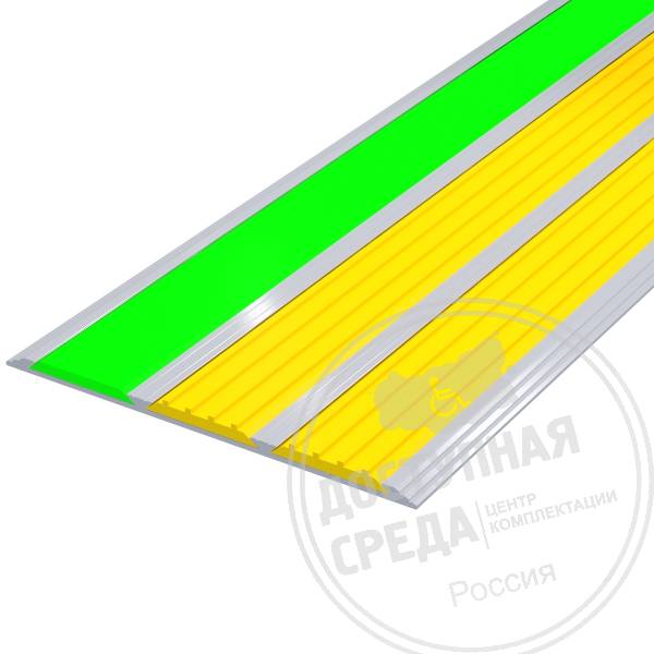 Накладка на ступень, антиванд, тройн, ф/ж/ж AL3,5x100мм
