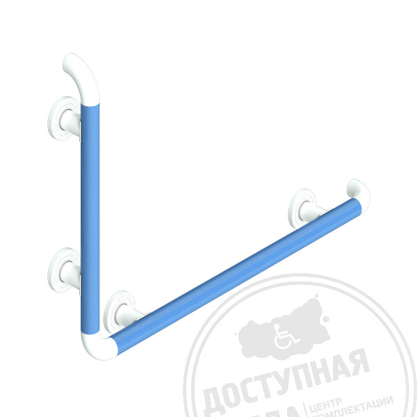 Поручень угловой, Г-образный, М2, AL/PVC, kit
