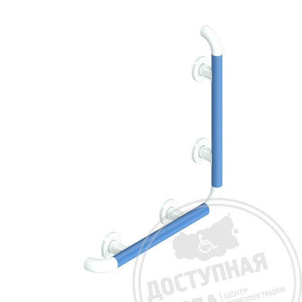 Поручень угловой, Г-образный, М1, AL/PVC, kit