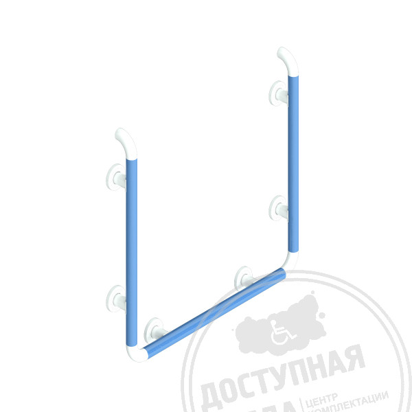 Поручень опорный, для зеркала, М2, AL/PVC, kit