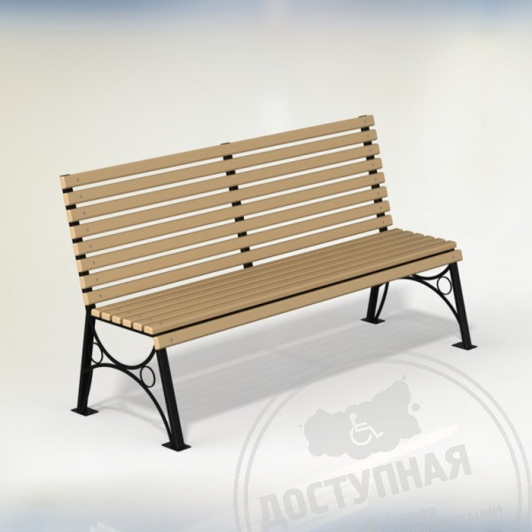 Скамья парковая без подлокотников