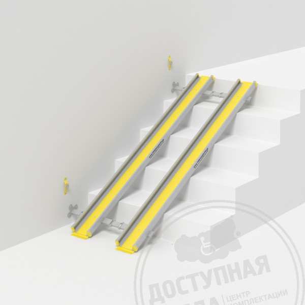 Пандус откидной «Книжка», двухколенный, AL2Аналоги: Доступная среда; Реабилити; Пандус РФ; Пандус СУ
