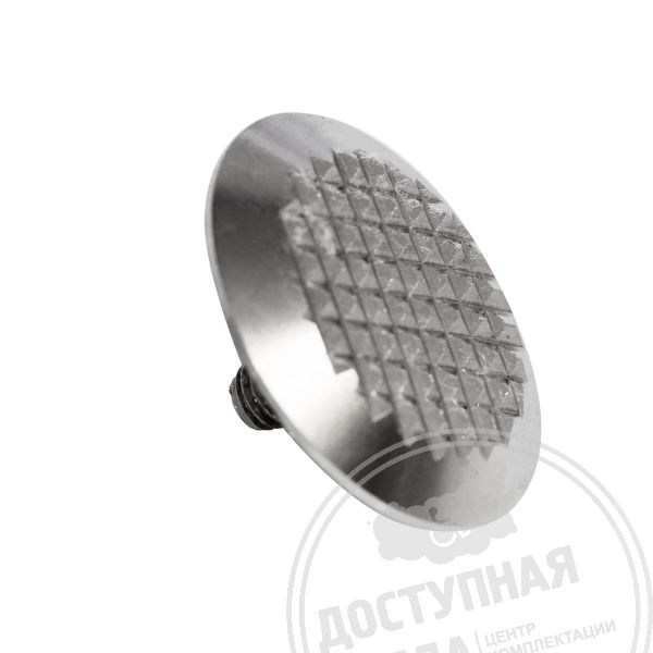 Индикатор тактильный, рифл, M1, со штифтом, AISI304, D35х35, Эконом
