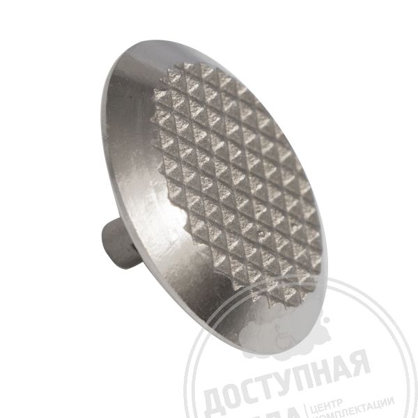 Индикатор тактильный, рифл, M2, со штифтом, AISI304, D35х35, Эконом