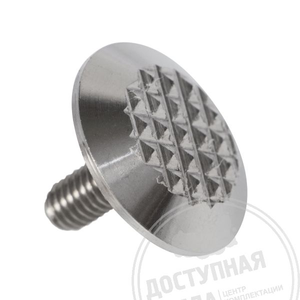 Индикатор тактильный, рифл, со штифтом, AISI304, D25х25, Эконом