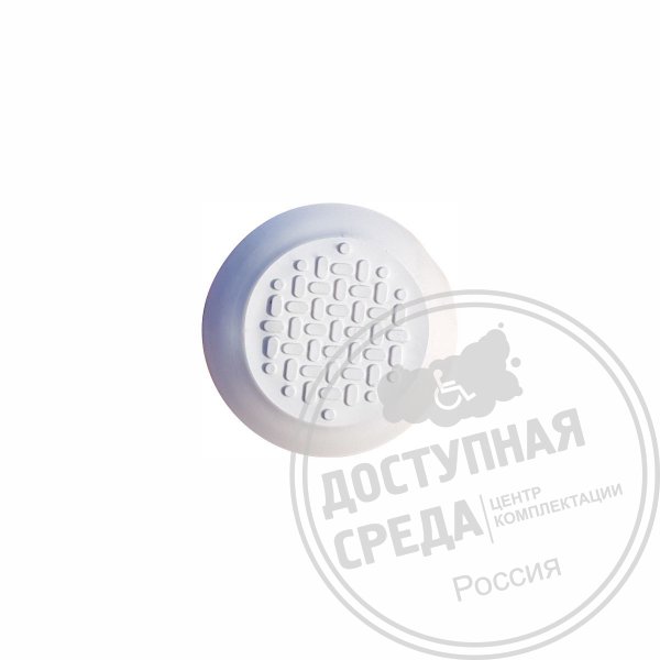 Индикатор тактильный, рифлен, без штифта, PVC, D35х35, бел