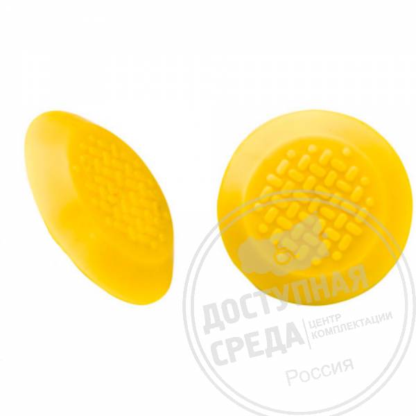 Индикатор тактильный, рифлен, без штифта, PVC, D35х35, ж