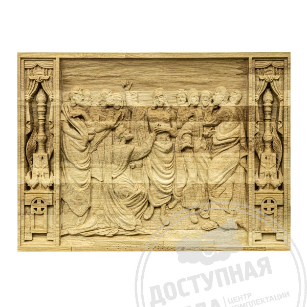 Картина объемная "Икона Христос проповедует", дерево