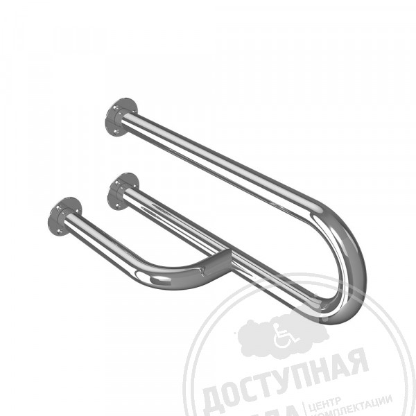 Поручень опорный для санузла, прав, AISI 304, D38
