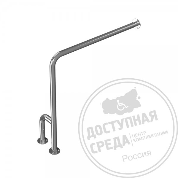Поручень опорный для санузла, тип 4, прав, AISI 304, D38Аналоги: ПНН-04.02.750.875.230
