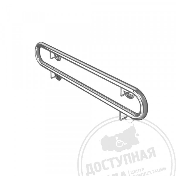 Поручень опорный, двойной, пристенный, горизонтальный, AISI 304, D38