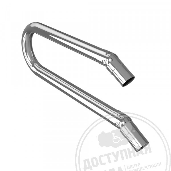 Окончание поворотное двойного поручня, AISI 304, D38