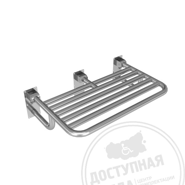 Сиденье откидное, с упорами в стену, увеличенное, AISI 304, D38