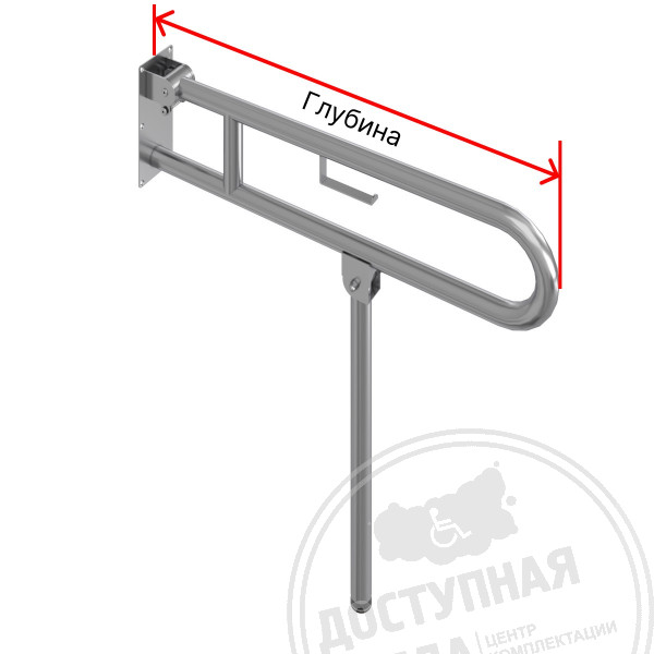 Поручень откидной, складной, настенно-напольный, с регулировкой по высоте, нержавеющая сталь, D38 мм, индивидуальный купить с доставкой по России можно по номеру: 8-800-775-63-58
