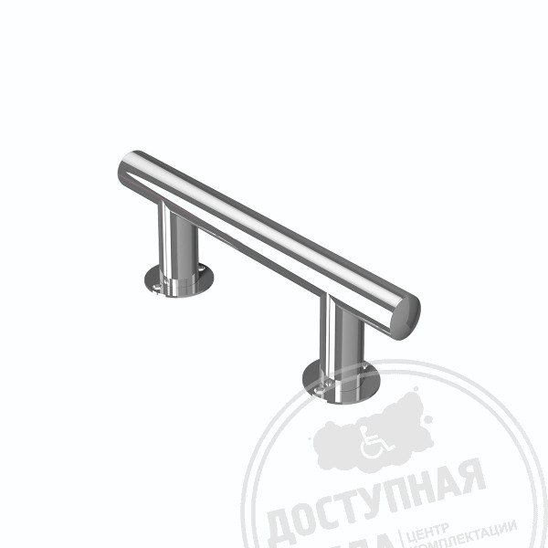Отбойник для тележек, прямой, напольный, AISI 304, D50