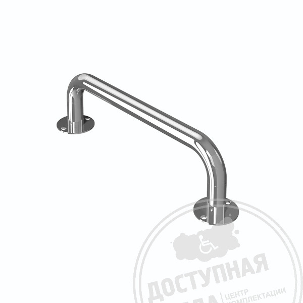 Отбойник для тележек, прямой, напольный, AISI 304, D38