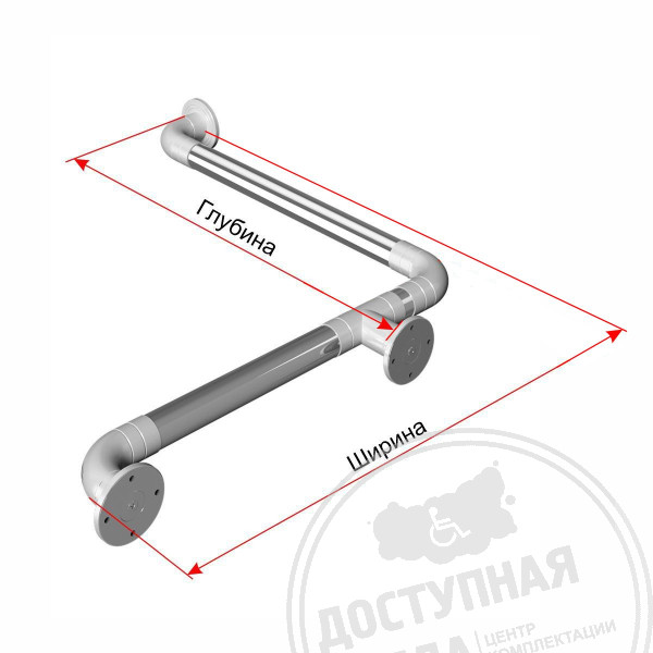 Поручень опорный, внутрен, тип 1, AISI304+PA, D32, инд