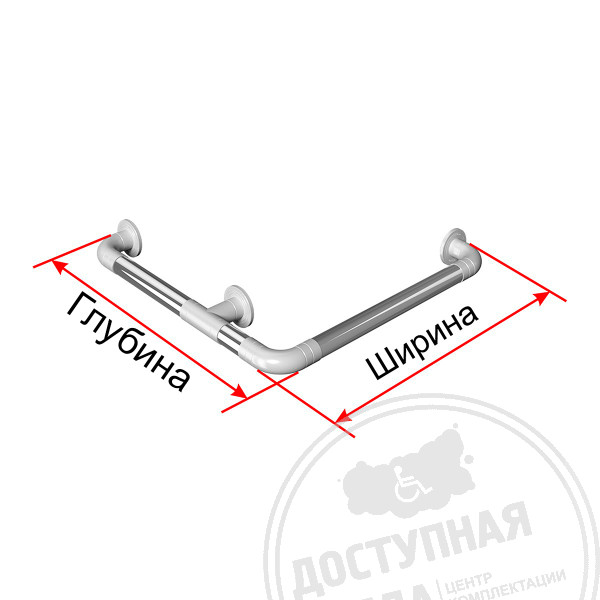 Поручень опорный, внешний, AISI304+PA, D32, инд