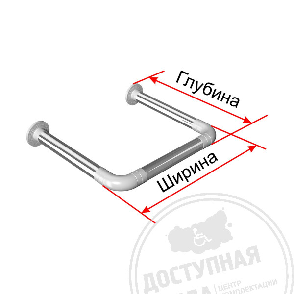 Поручень опорный для мини-раковины, AISI304+PA, D32, инд