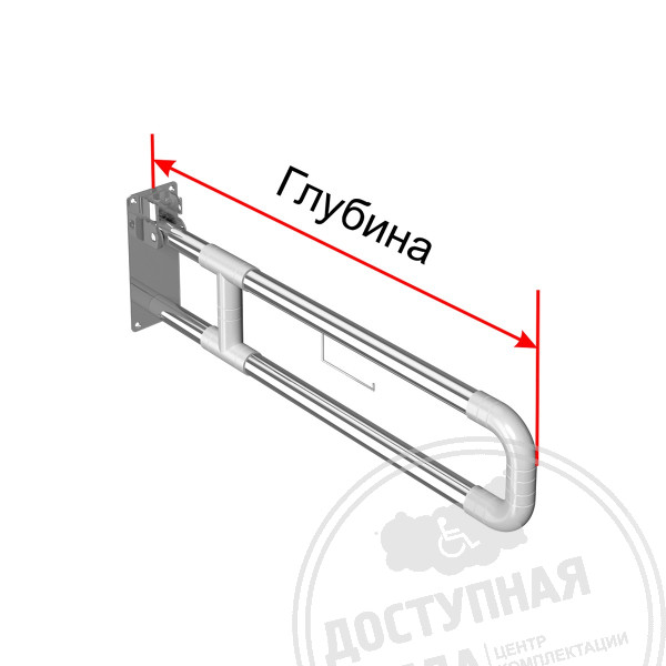 Поручень опорный, откид, тип 1, AISI304+PA, D32, индАналоги: ПО-06.02.840.100.250, Nofer 15051.80.F, 801-32М, U13-32-700, U14-32-700, T-Way Ф700СОдэ
