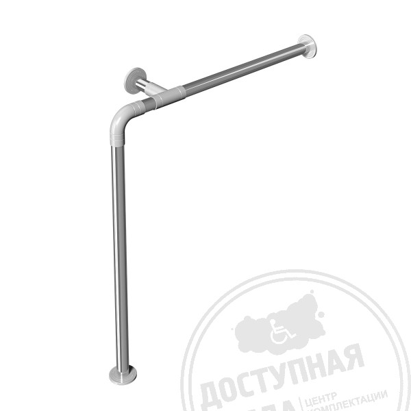 Поручень опорный для санузла, тип 2, прав, AISI304+PA, D32