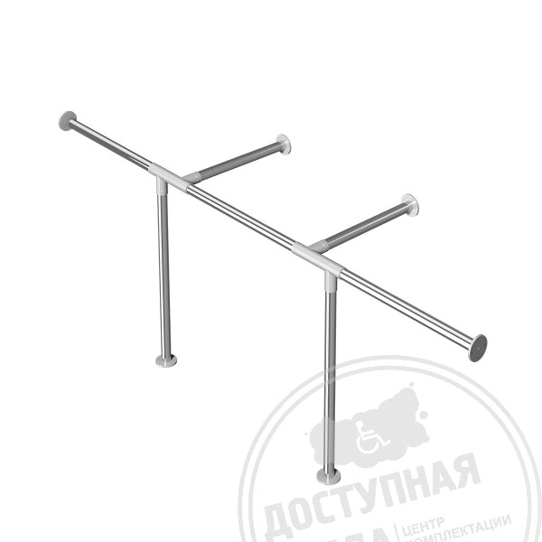 Поручень опорный для раковины, тройной, AISI304+PA, D32