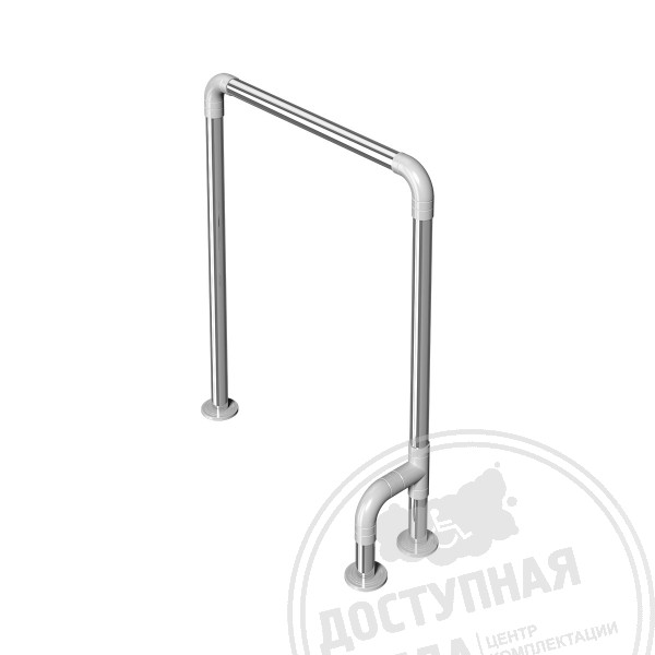 Поручень опорный, П-образный, прав, AISI304+PA, D32