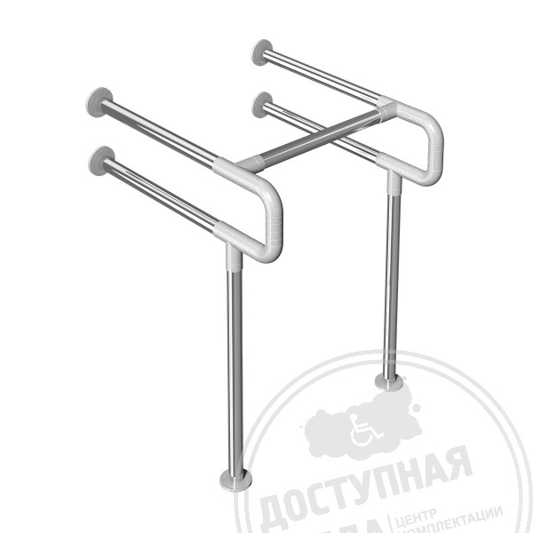 Поручень опорный, двойной, AISI304+PA, D32