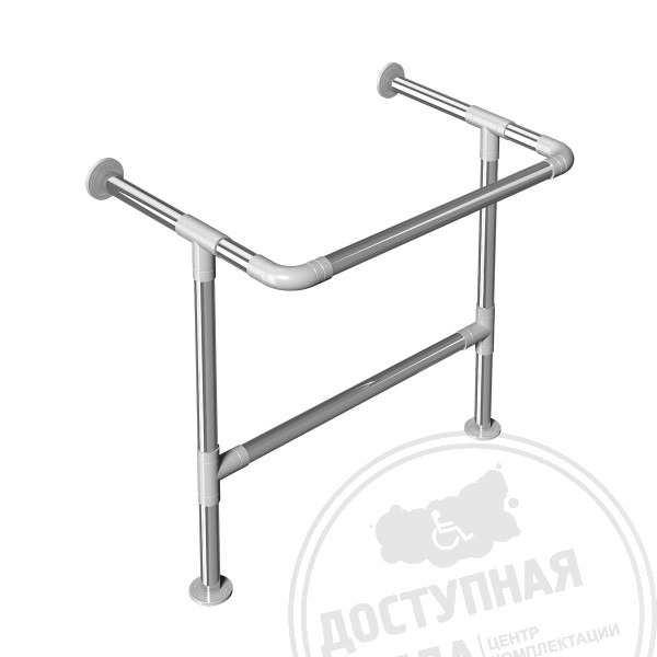 Поручень опорный для раковины, усилен, AISI304+PA, D32