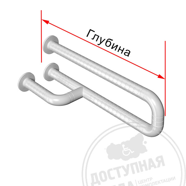Поручень пристенный, опорный, «Антибак», тип 2, D35, инд