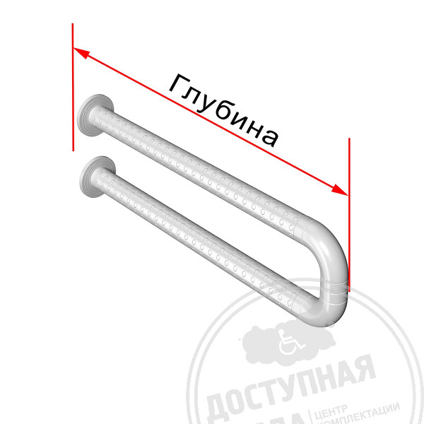 Поручень пристенный, опорный, не откидной, «Антибак», D35, инд