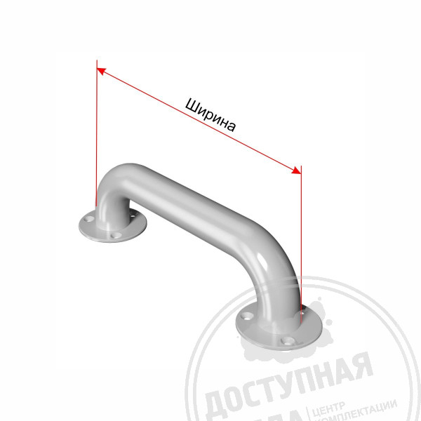 Поручень опорный, прямой, пристенный, ST3, D38, инд