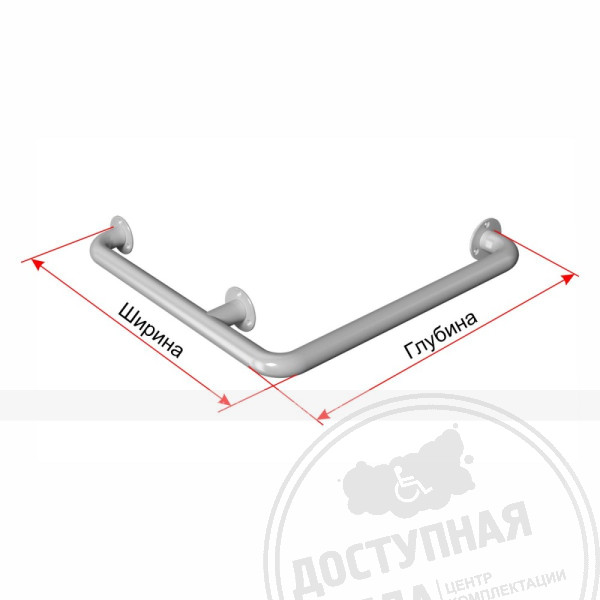 Поручень опорный, для внешнего угла, ST3, D38, инд