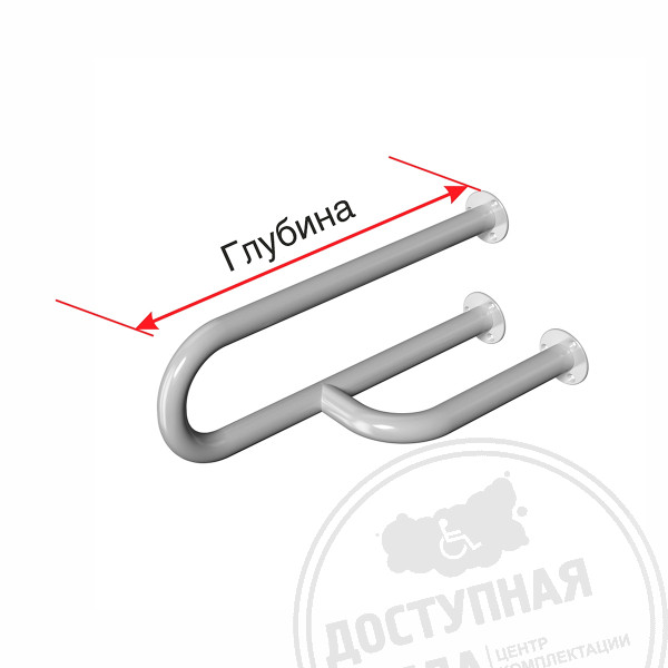 Поручень опорный, пристенный, лев, ST3, D38, инд